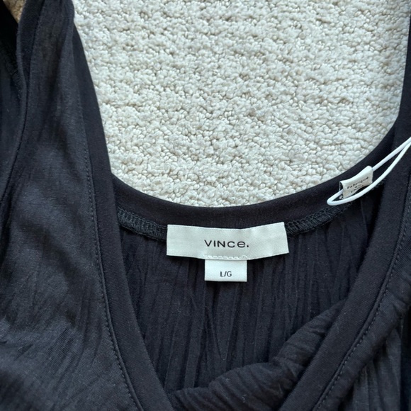 Vince black pleated midi dress nwt - Picture 4 of 6